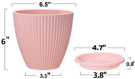 FANCY 5 PIS COMBO OF THE Plastic Round Flower Pots for Home Planters, Terrace, Garden Etc | Pack of 05 | Multicolor | Suitable for Home Indoor & Outdoor Gardening Plants